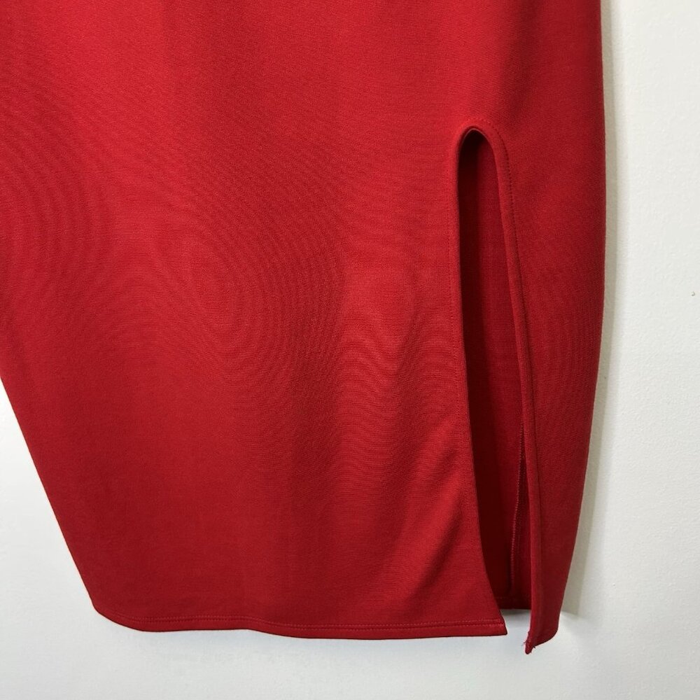 NEW‎ Bailey 44 Red Bodycon Dress Women’s Size Large Midi - Picture 5 of 10